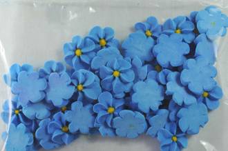 Icing Blue Drop Flowers 18mm (Packet of 50)